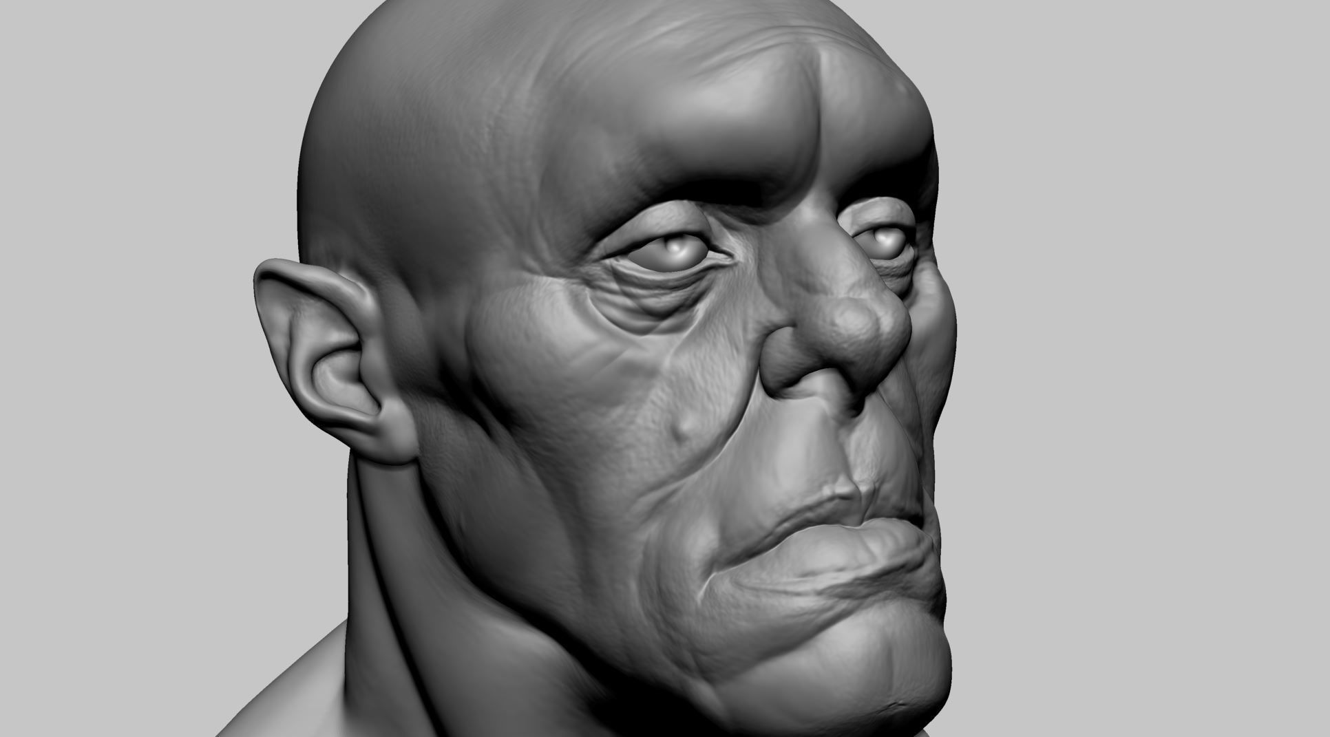 Creature Head H 3D model_10