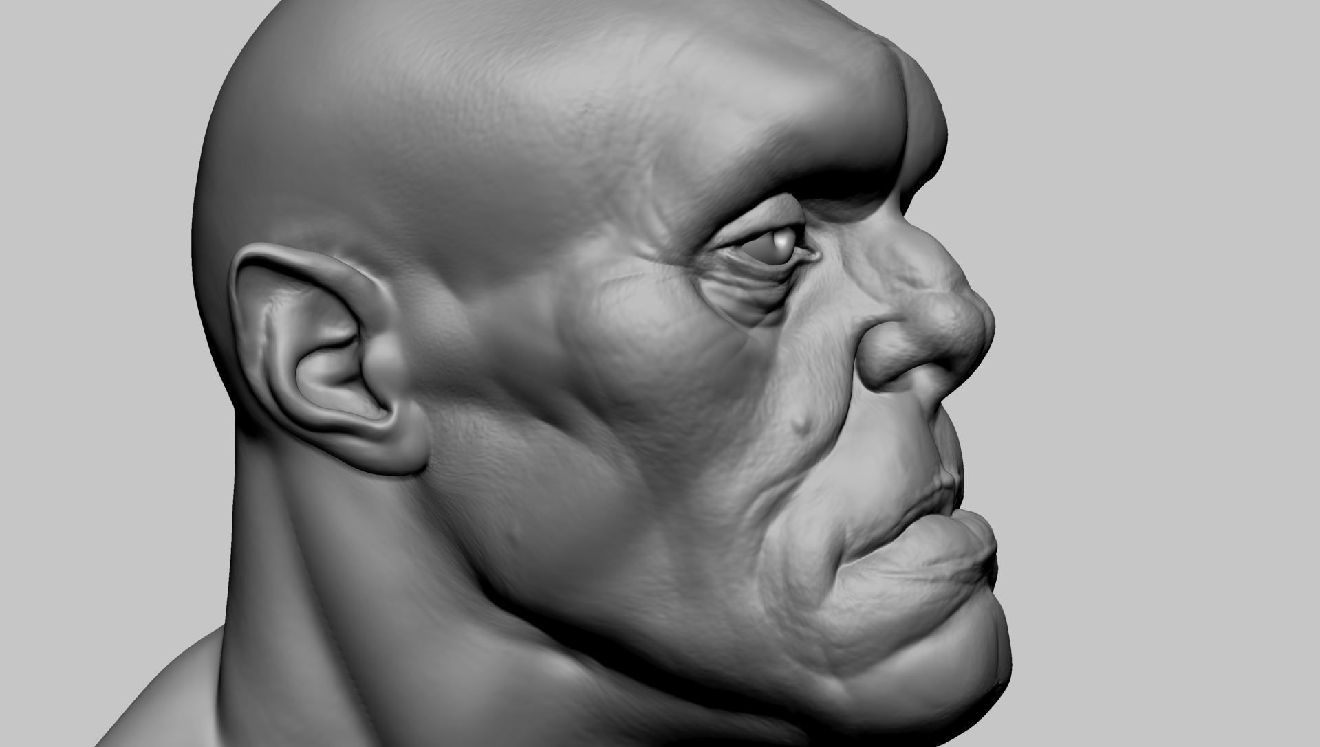 Creature Head H 3D model_11