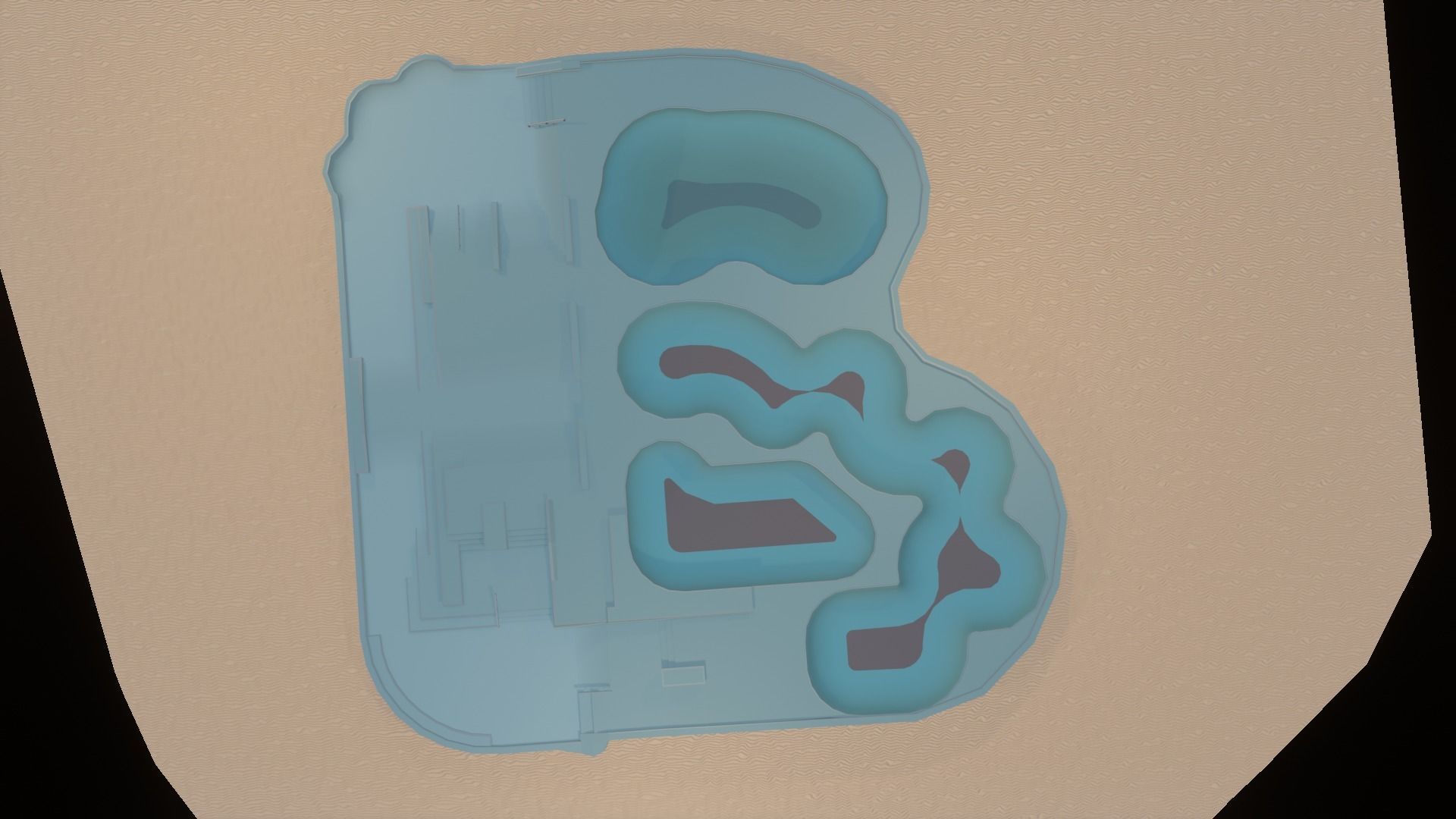 Venice Skatepark Low poly 3D model_2