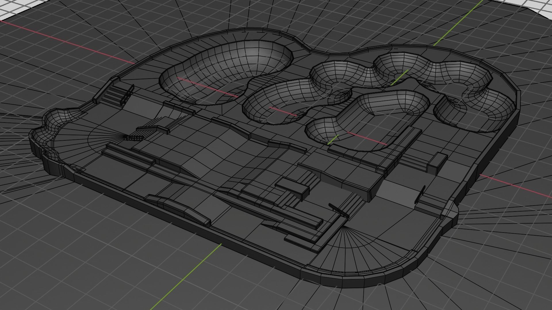 Venice Skatepark Low poly 3D model_5