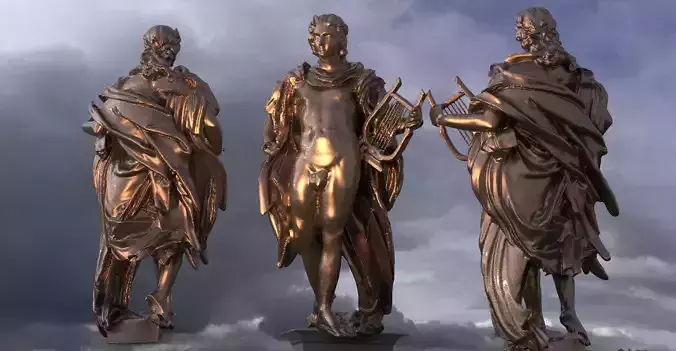 Apollo Sun God sculpture 2