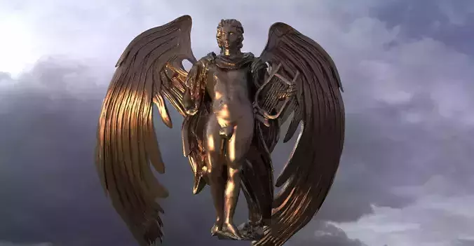 Apollo Sun God sculpture Winged 2