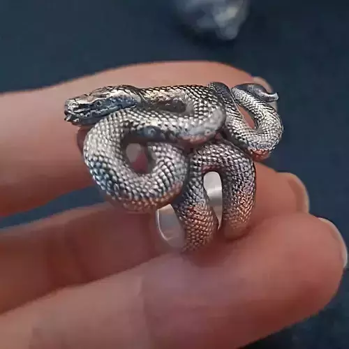 snake ring 3d model for 3d printing 3D print model 3D print model