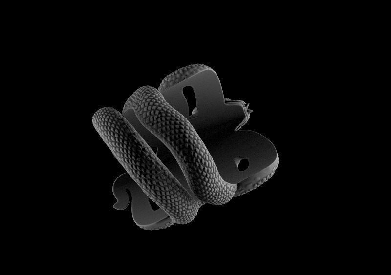 snake ring 3d model for 3d printing 3D print model 3D print model_4