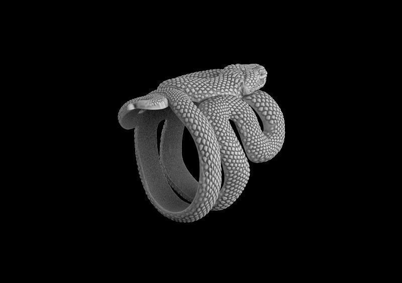 snake ring 3d model for 3d printing 3D print model 3D print model_6