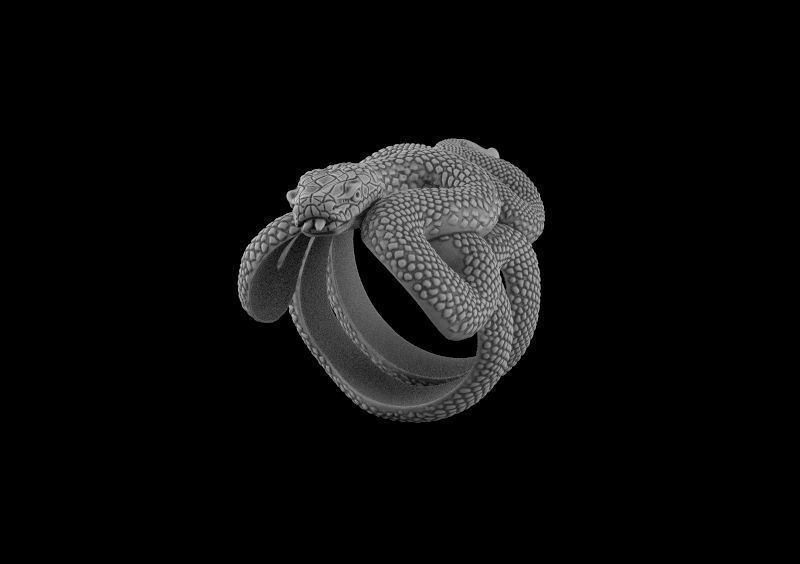 snake ring 3d model for 3d printing 3D print model 3D print model_7