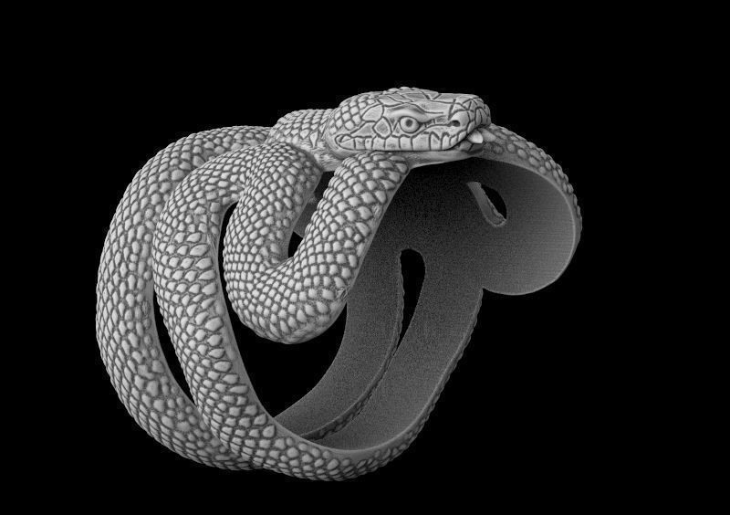 snake ring 3d model for 3d printing 3D print model 3D print model_3