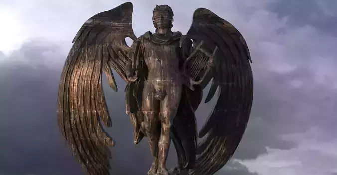 Apollo Sun God sculpture Winged 3 