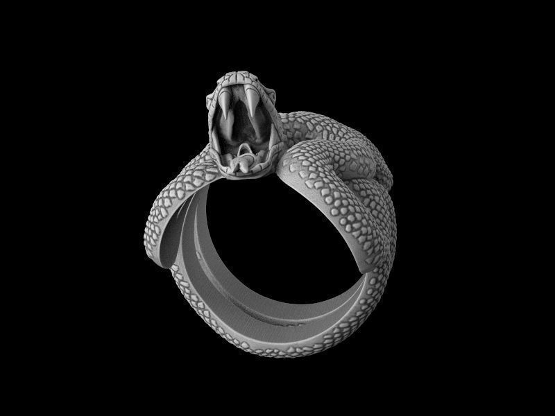 Snake ring 3D model for 3d printing  model 3D print model_10