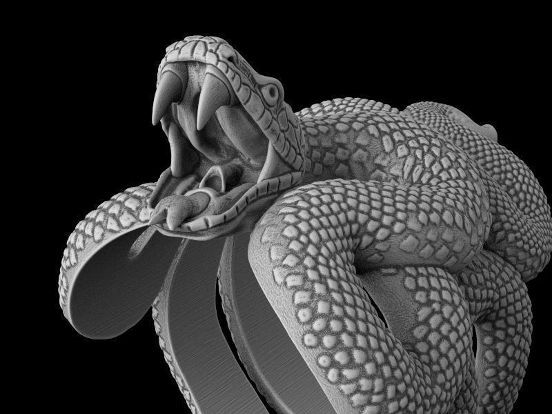 Snake ring 3D model for 3d printing  model 3D print model_17