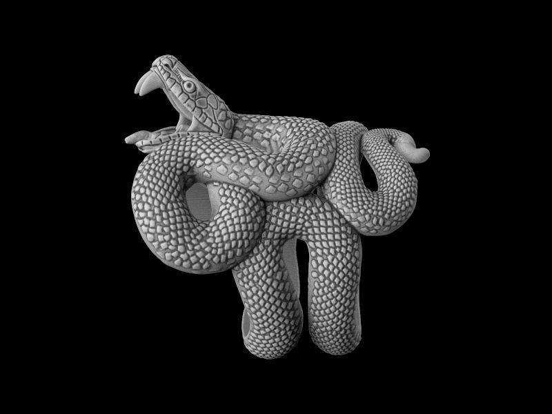 Snake ring 3D model for 3d printing  model 3D print model_13