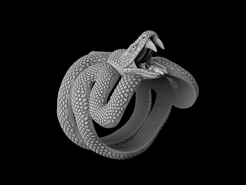 Snake ring 3D model for 3d printing  model 3D print model_9