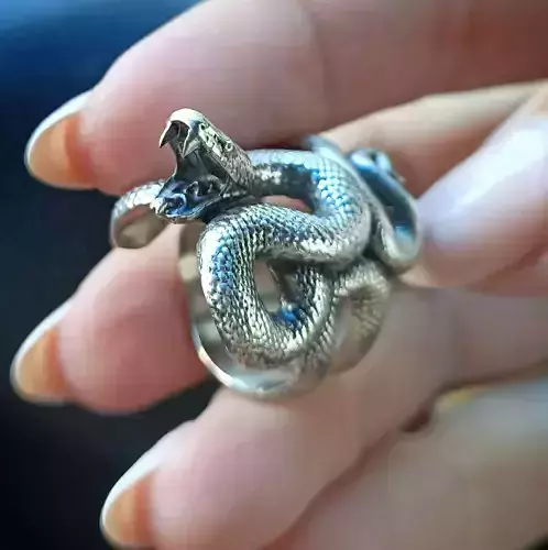 Snake ring 3D model for 3d printing  model