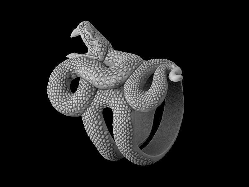 Snake ring 3D model for 3d printing  model 3D print model_14