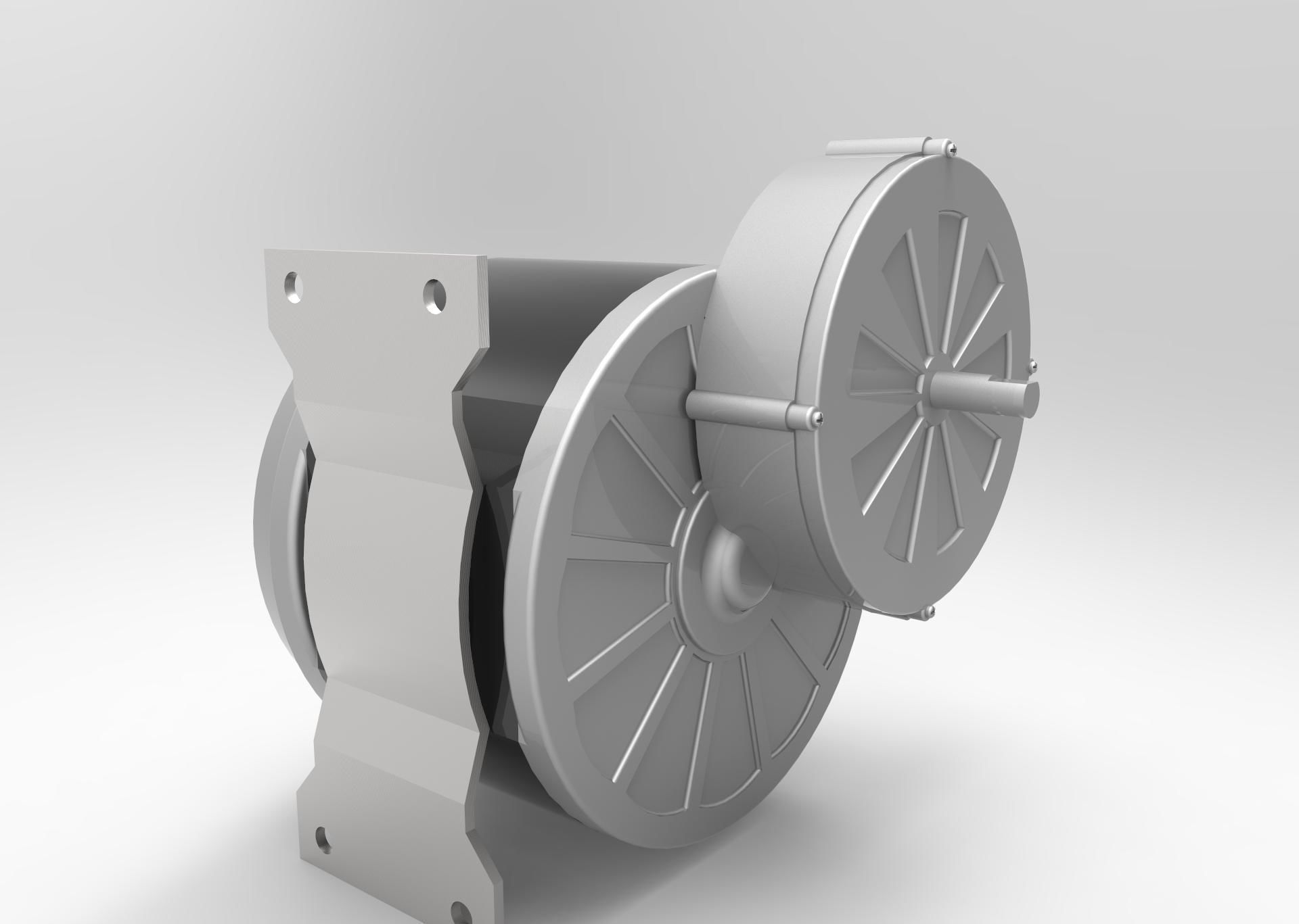 E-bike E-cycle motor 250 Watt 1 to 1 scale heavy duty 3D print model_2
