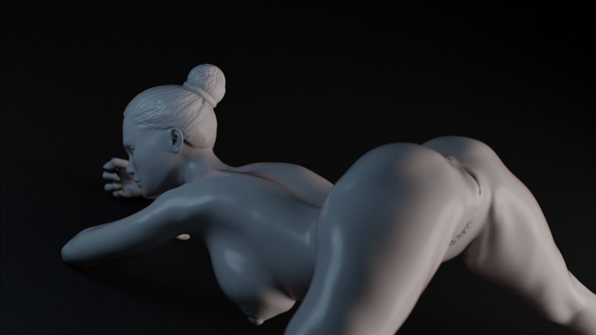 Sexy Girl 23 Jack-o Pose nude 3D print model_31