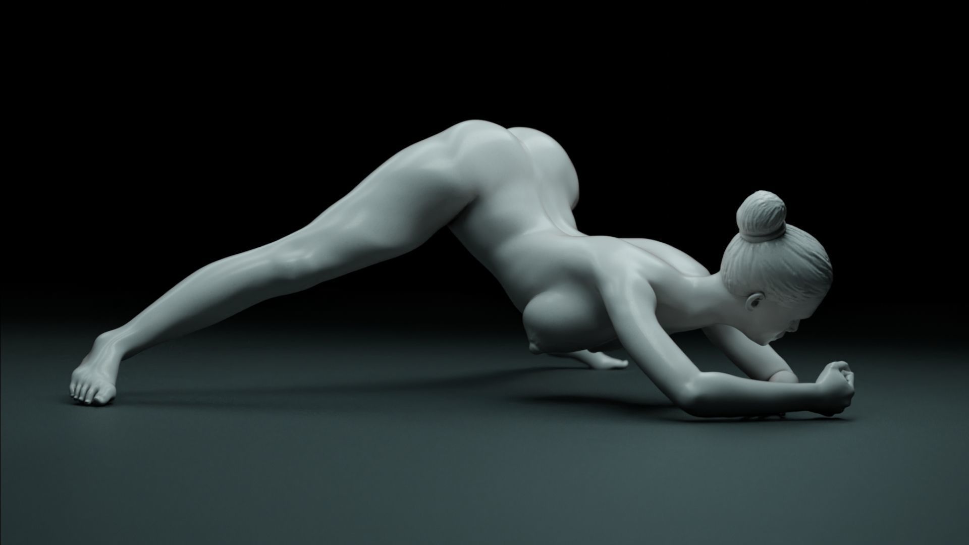 Sexy Girl 23 Jack-o Pose nude 3D print model_26
