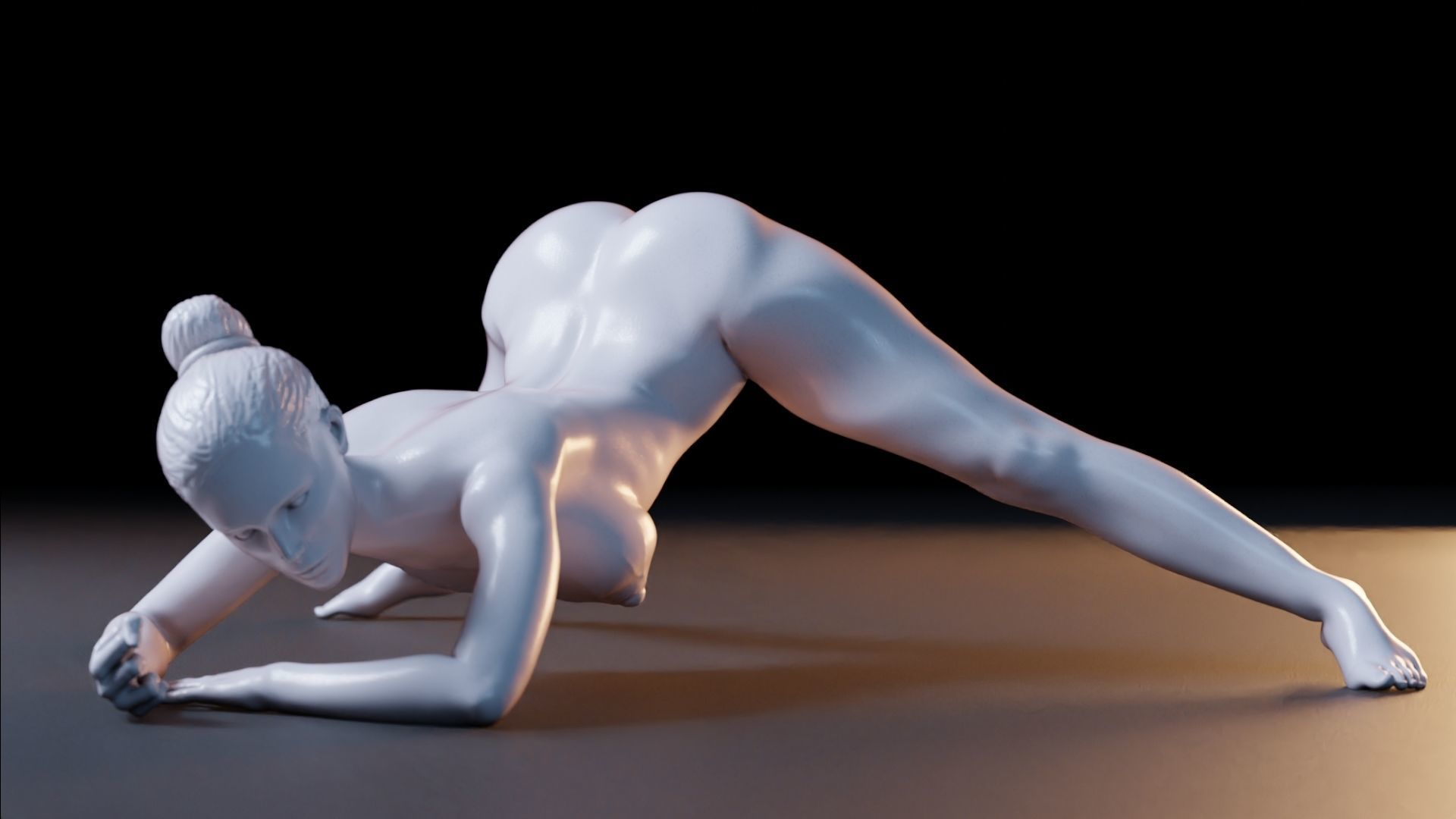 Sexy Girl 23 Jack-o Pose nude 3D print model_17
