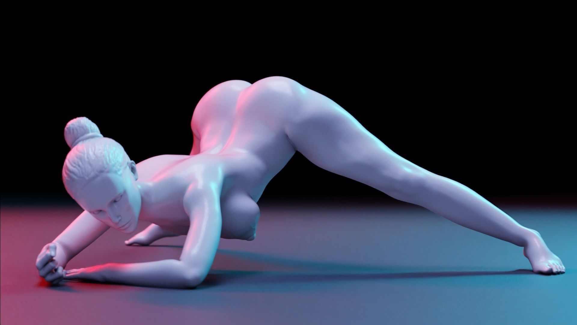 Sexy Girl 23 Jack-o Pose nude 3D print model_1