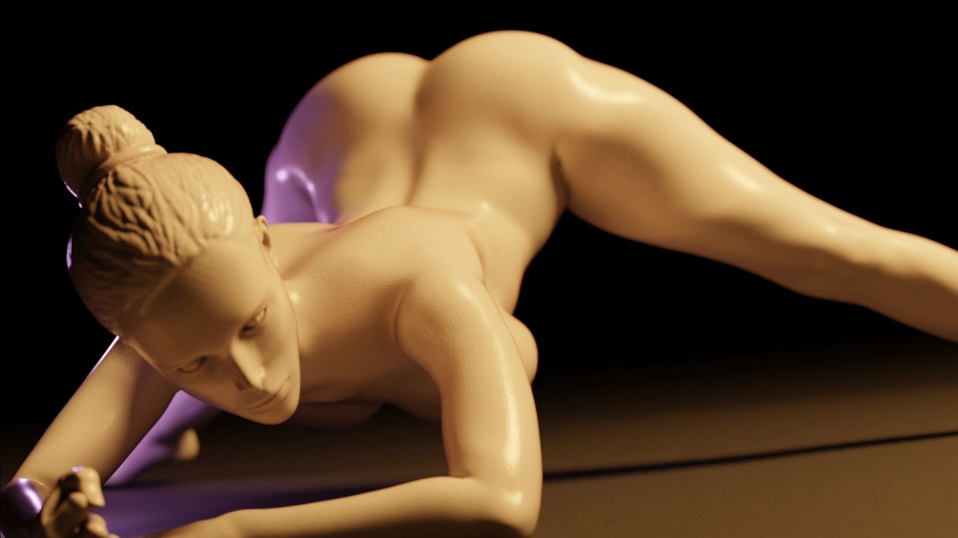 Sexy Girl 23 Jack-o Pose nude 3D print model_23