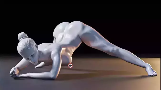 Sexy Girl 23 Jack-o Pose nude 3D print model