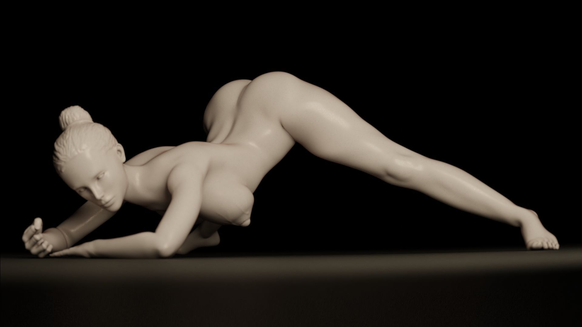 Sexy Girl 23 Jack-o Pose nude 3D print model_14