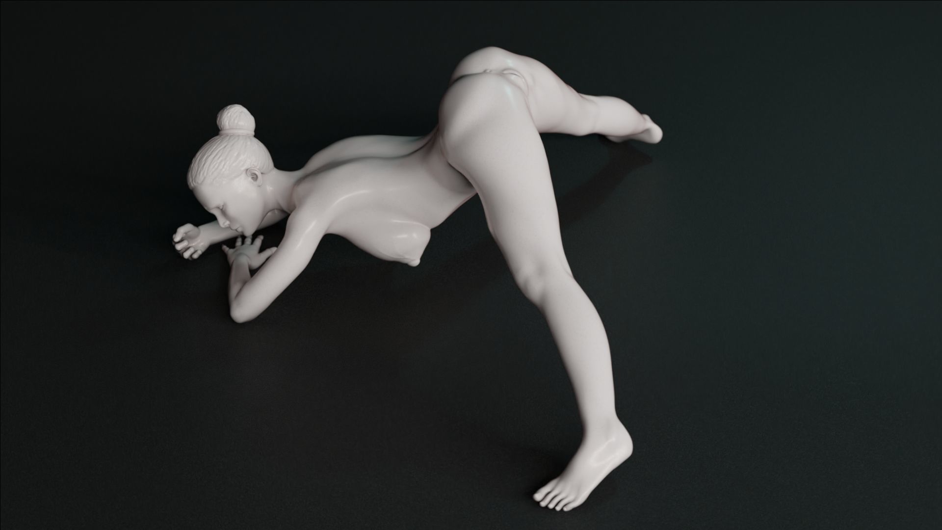 Sexy Girl 23 Jack-o Pose nude 3D print model_12
