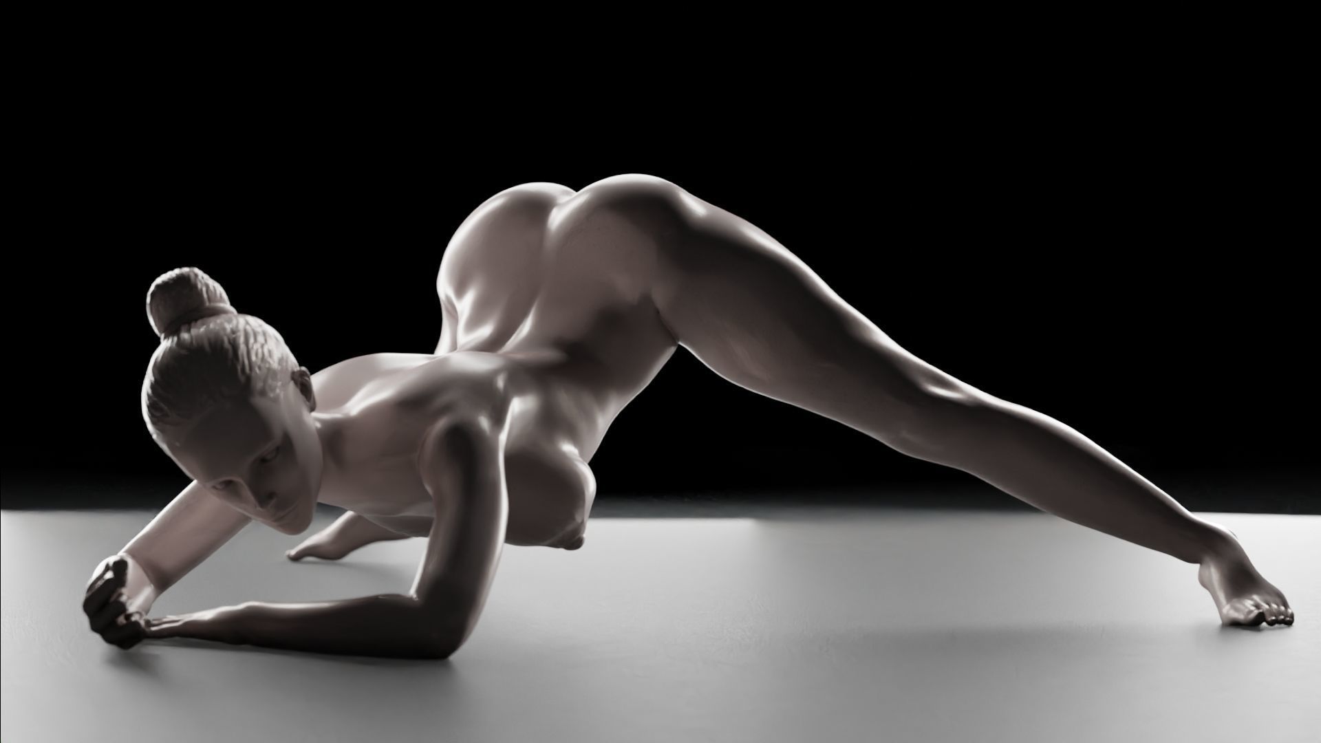 Sexy Girl 23 Jack-o Pose nude 3D print model_10