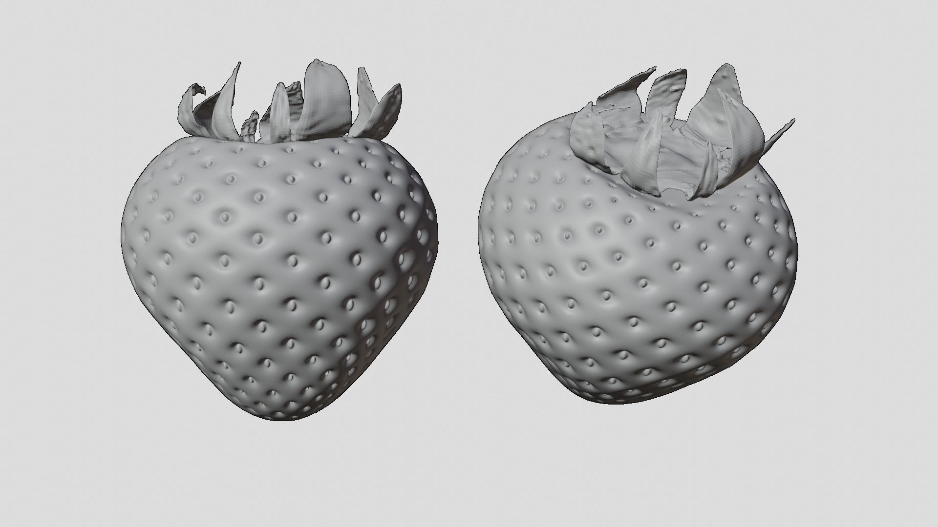 Strawberry Hyper-realistic Low-poly 3D model_3