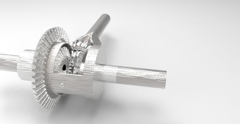 Differential drive  3D model_5