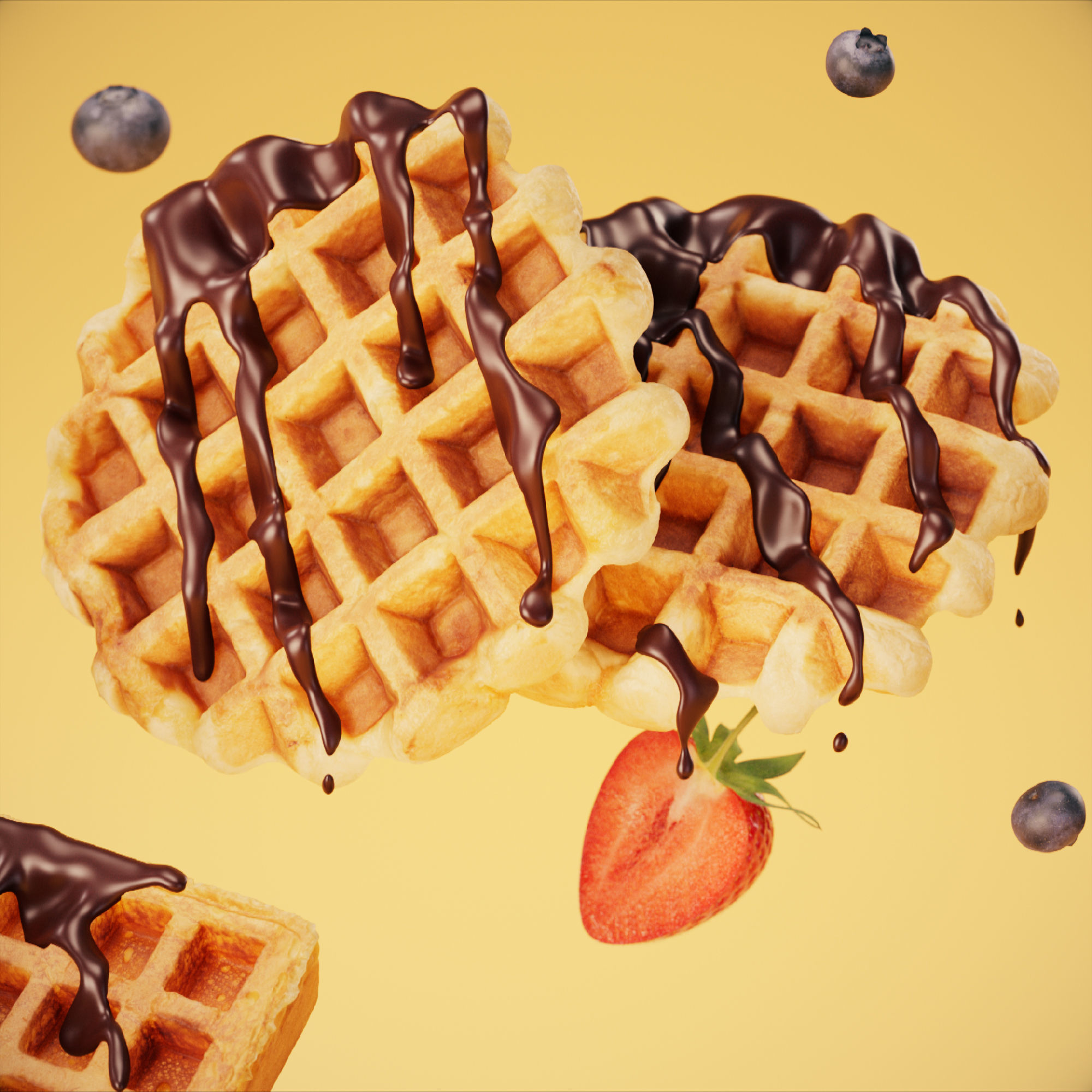 Waffle - Var01 3D model_7