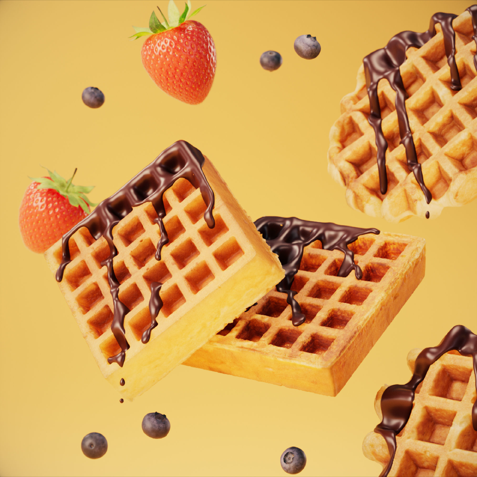 Waffle - Var01 3D model_8