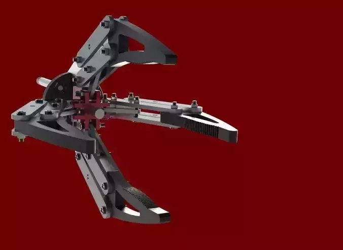 Mechanical Robotic Arm 4 Claw correct version 3D print model