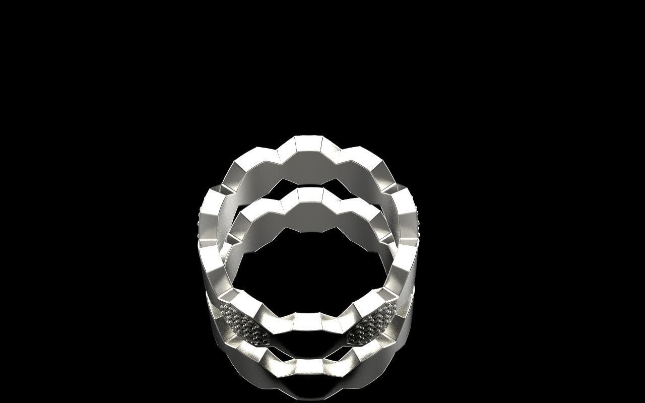 Bee Honeycomb ring model 253 3D print model_38