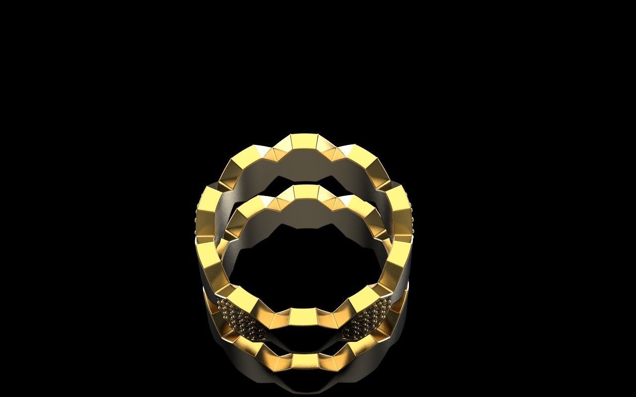 Bee Honeycomb ring model 253 3D print model_40