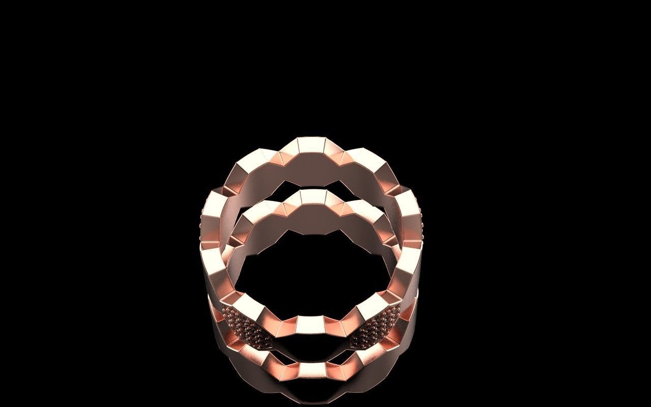 Bee Honeycomb ring model 253 3D print model_34
