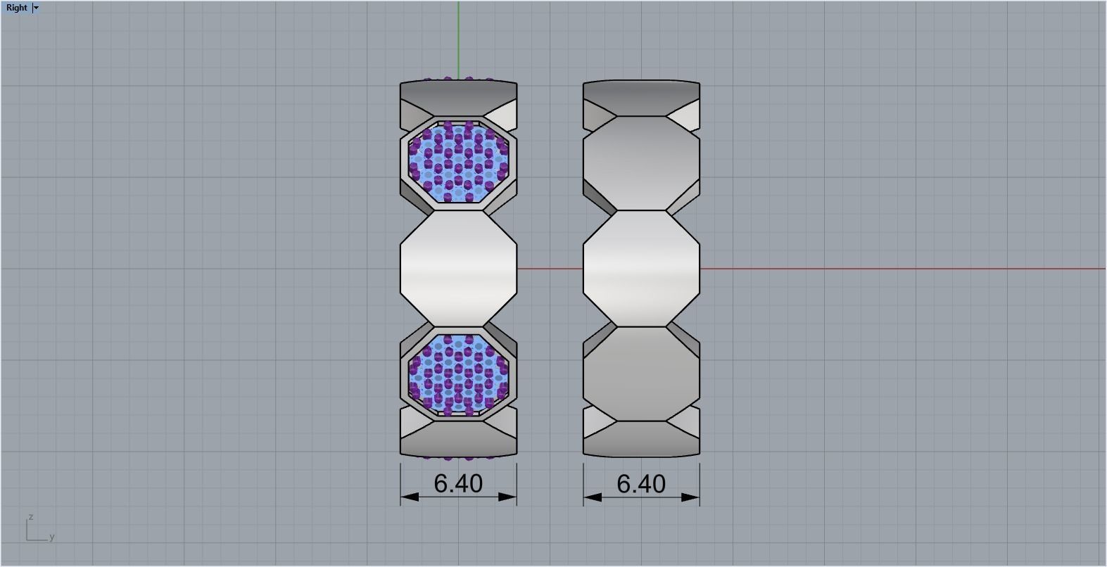 Bee Honeycomb ring model 253 3D print model_10