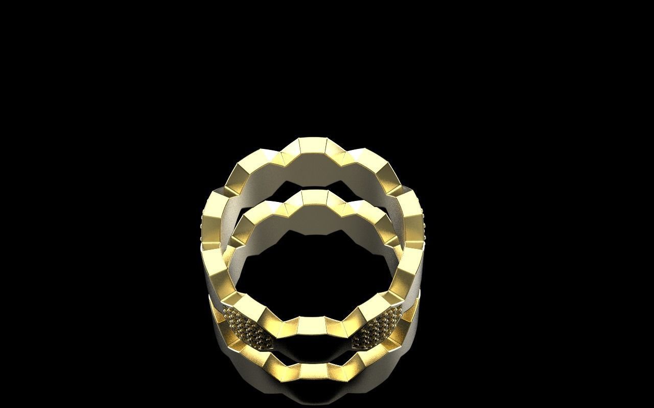 Bee Honeycomb ring model 253 3D print model_36