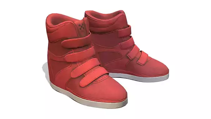  Punk High Neck Red Sneakers Shoes