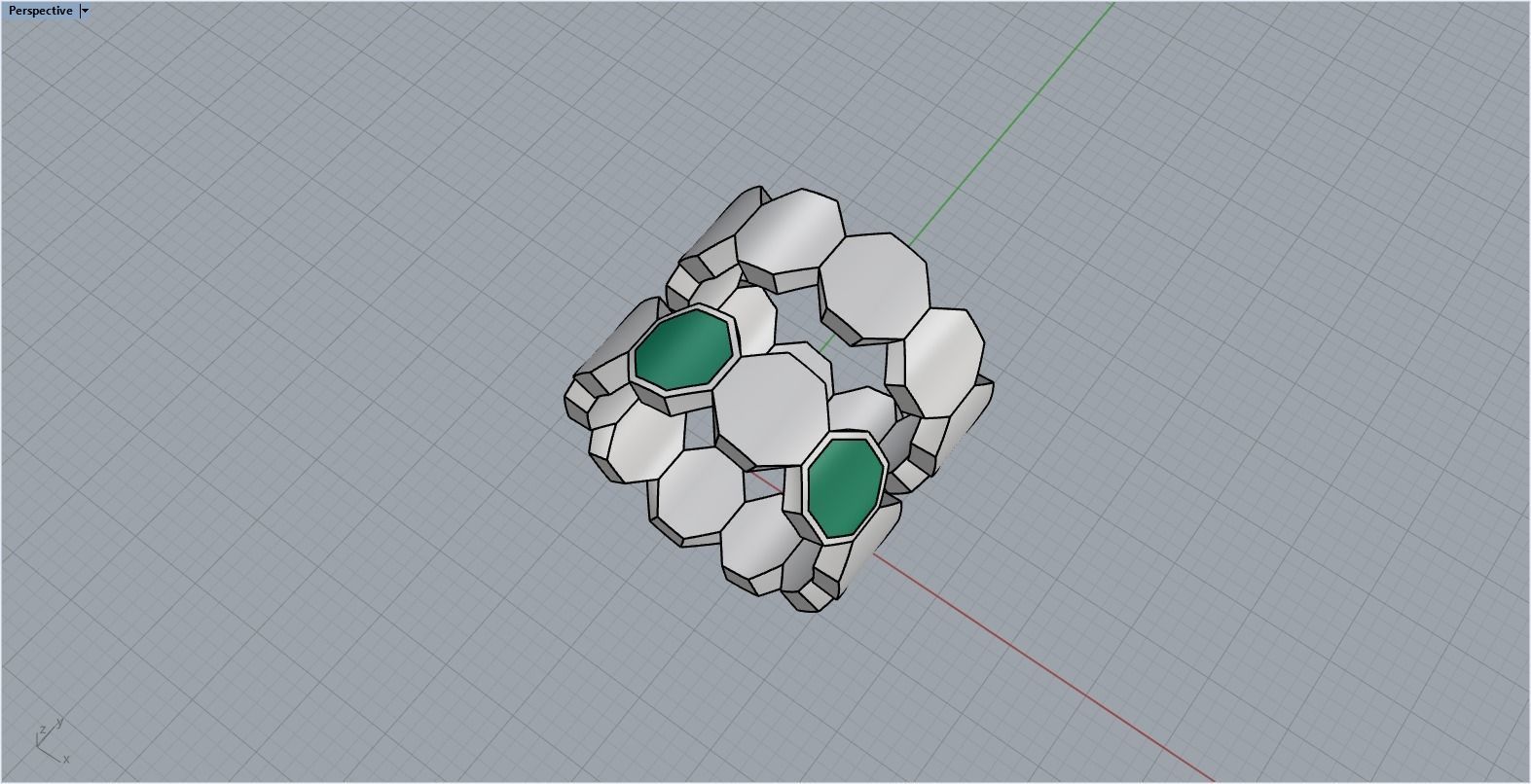 Bee Honeycomb ring 254 3D print model_9