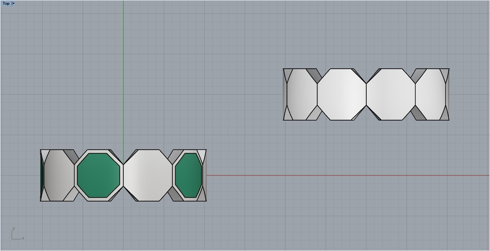 Bee Honeycomb ring 254 3D print model_6