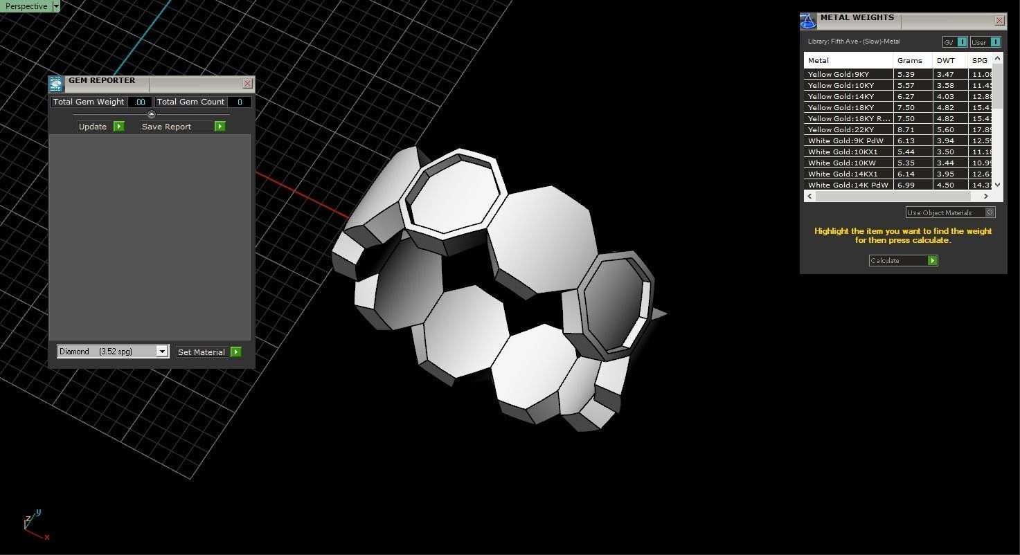 Bee Honeycomb ring 254 3D print model_3