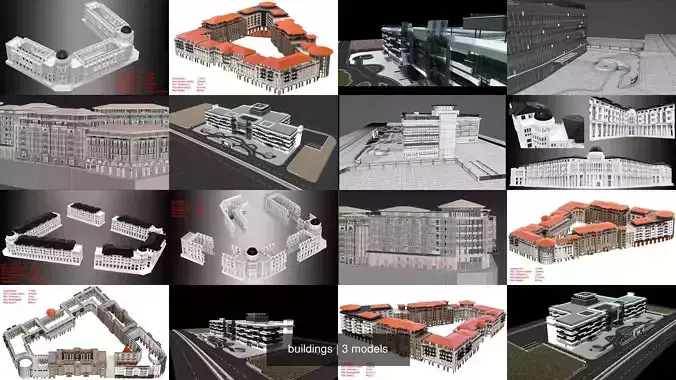 buildings 3D Model Collection