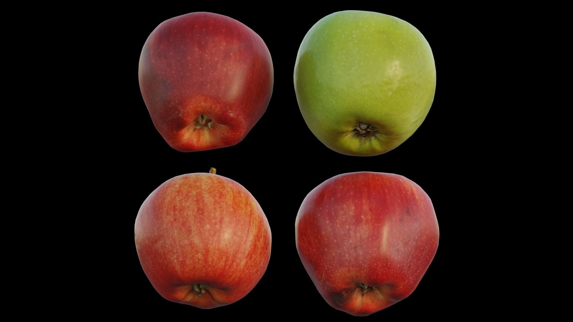 Apple Low-poly 3D model_7