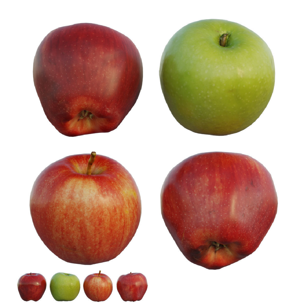 Apple Low-poly 3D model_1