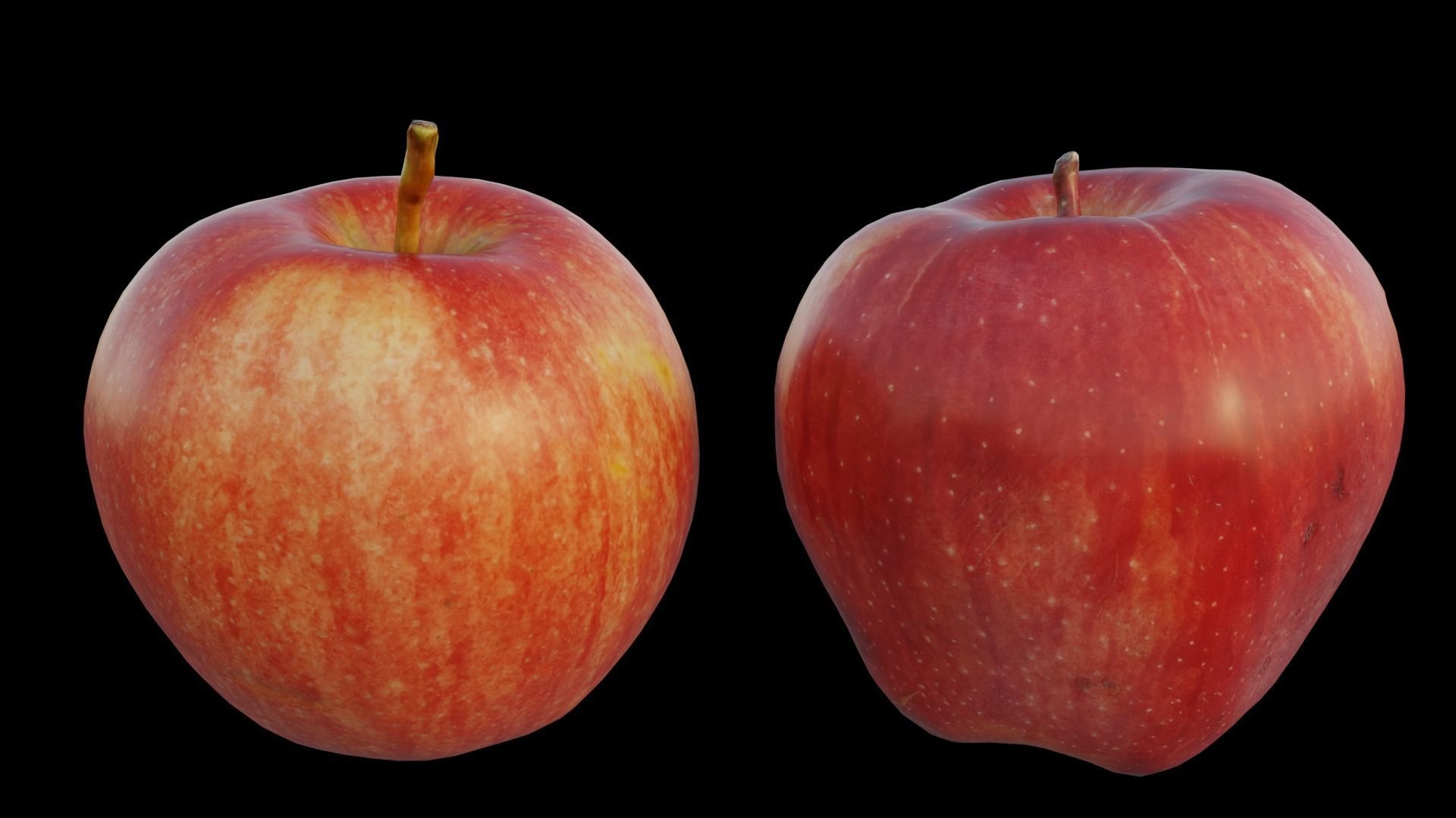 Apple Low-poly 3D model_14