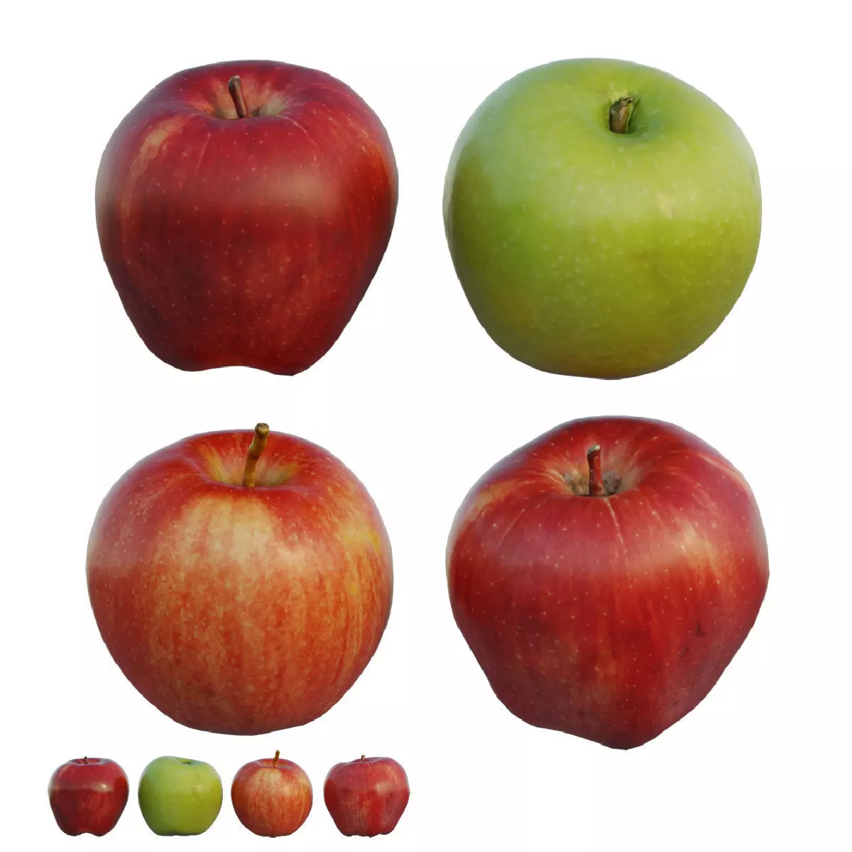 Apple Low-poly 3D model_0