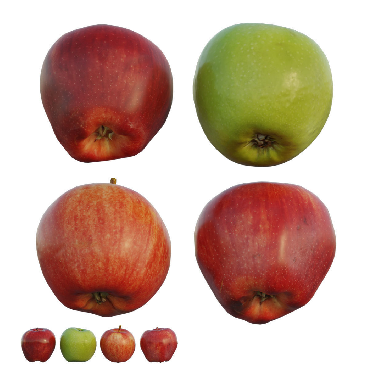 Apple Low-poly 3D model_2