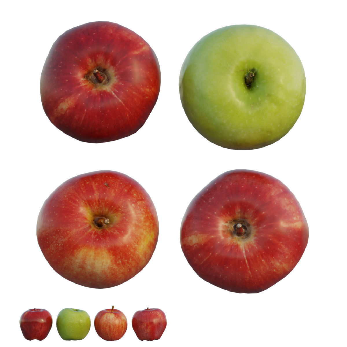 Apple Low-poly 3D model_3