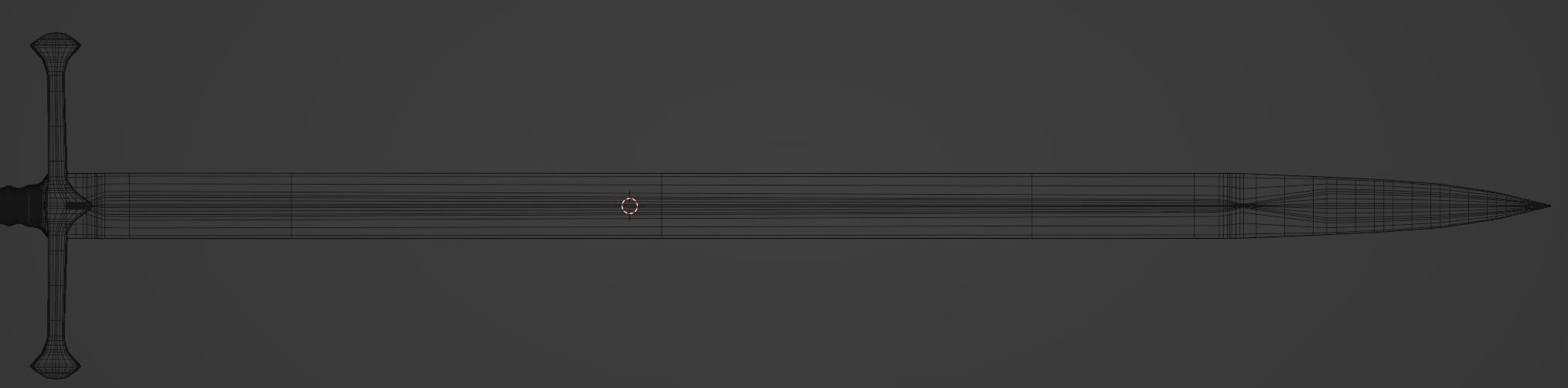 Sword medieval 3D model_5